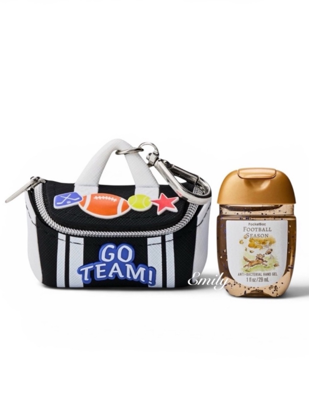 NEW! Bath & Body Works GAME DAY DUFFLE BAG PocketBac Holder Football Season Set